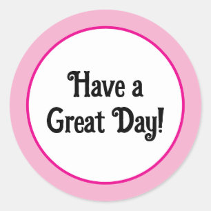 Sticker Rond Belle journée positive rose mignon