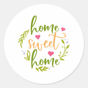 Sticker Rond Belle maison Conception maison Sweet Home