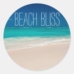 Sticker Rond Belle Plage Bliss