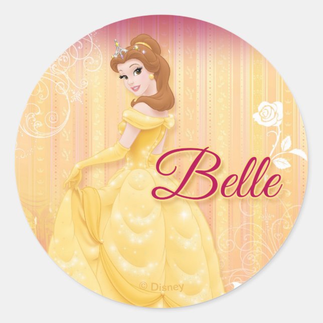 Sticker Rond Belle Princesse (Devant)
