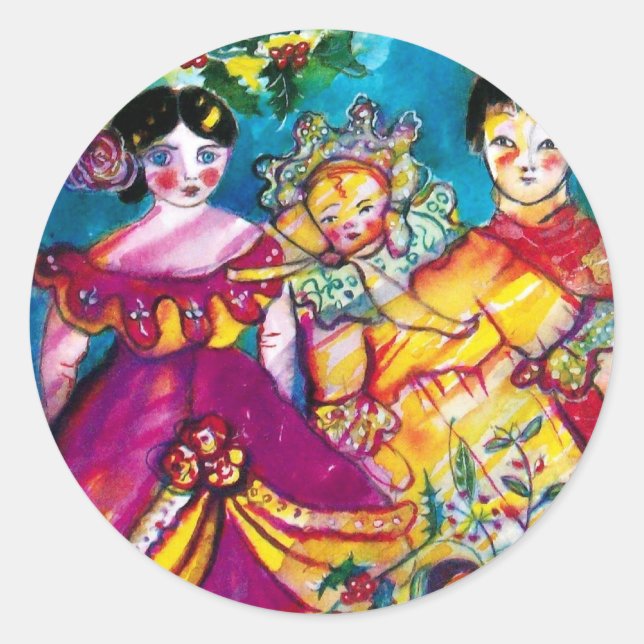 STICKER ROND BELLES POUDRES ANCIENNES (Devant)