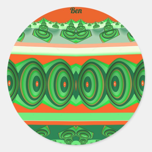 STICKER ROND BEN ~ NOËL ~ (Devant)