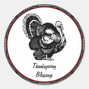 Sticker Rond Bénédiction de Thanksgiving
