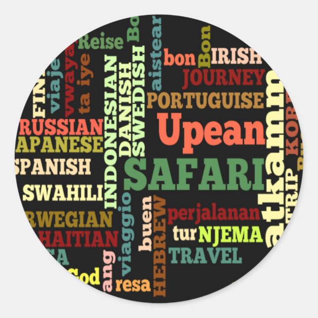 Sticker Rond Bénédiction de voyage internationale (Devant)
