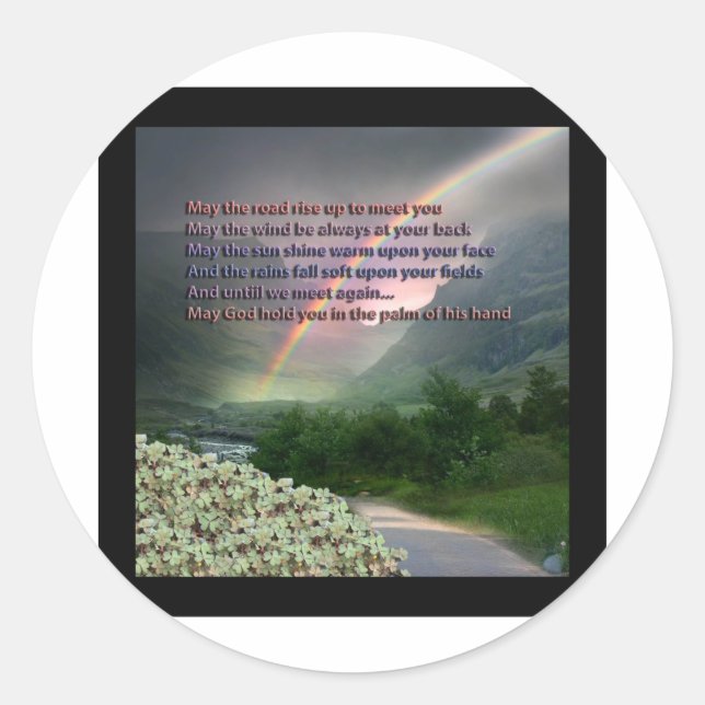 STICKER ROND BÉNÉDICTION IRLANDAISE (Devant)