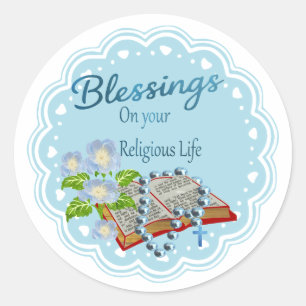 Sticker Rond bénédictions de la vie religieuse