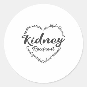 Sticker Rond Bénéficiaire du rein, Sensibilisation au don de