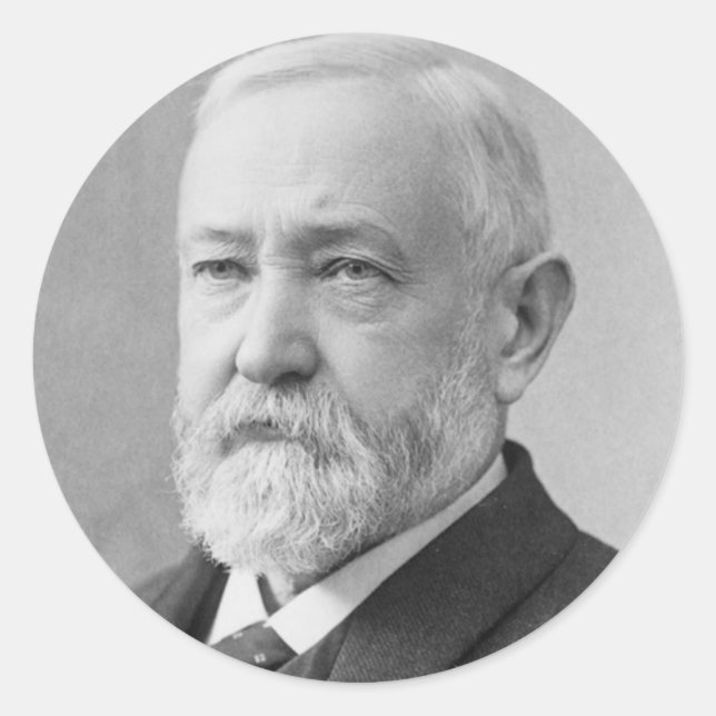 Sticker Rond Benjamin Harrison 23 (Devant)