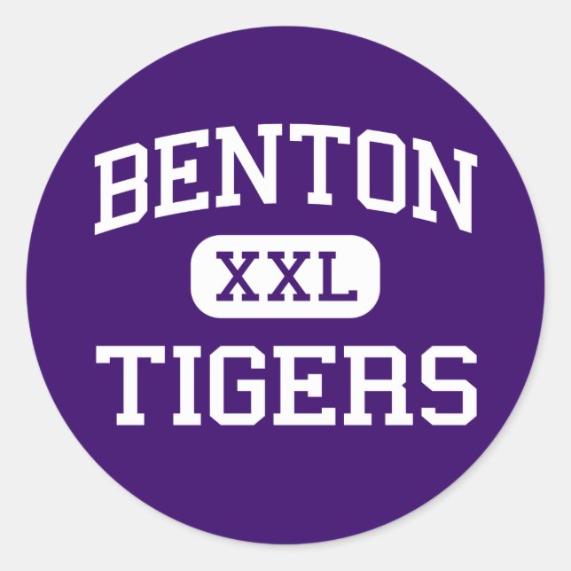 Sticker Rond Benton - Tigers - Lycée - Benton Louisiane (Devant)