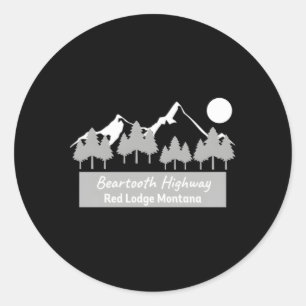 Sticker Rond Beooth Highway Red Lodge Montana