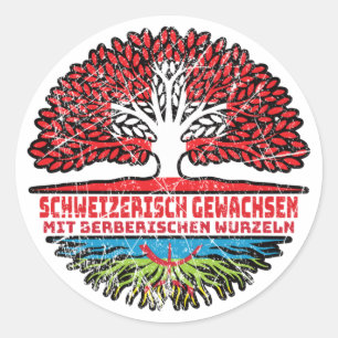 Sticker Rond Berberisch Schweizer Schweiz Baum Wurzel