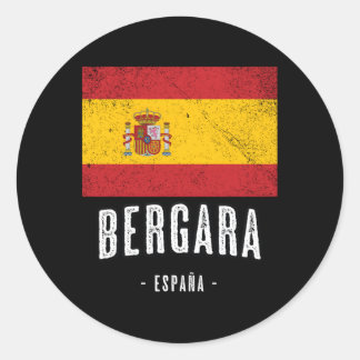 Sticker Rond Bergara Espagne Es Drapeau Ville Bandera Ropa
