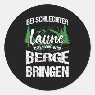 Sticker Rond Berge Natur Campen Randonnée Camping Zelten Zelt L