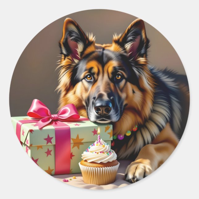 Sticker Rond berger allemand Anniversaire (Devant)