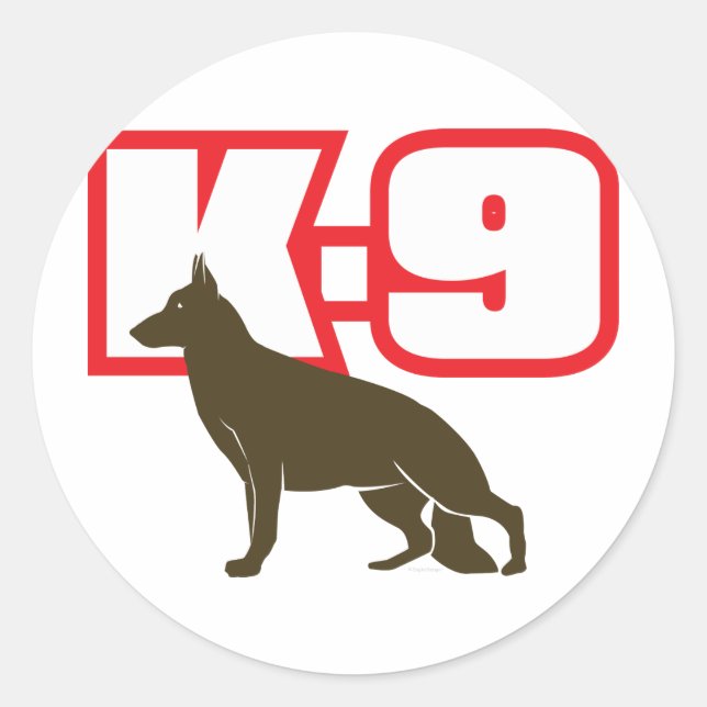 Sticker Rond Berger allemand K-9 (Devant)