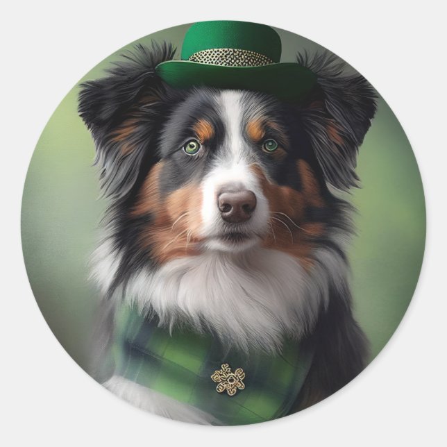 Sticker Rond berger australien saint patrick (Devant)