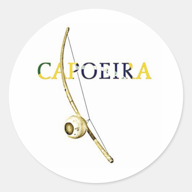 Sticker Rond Berimbau Capoeira (Devant)