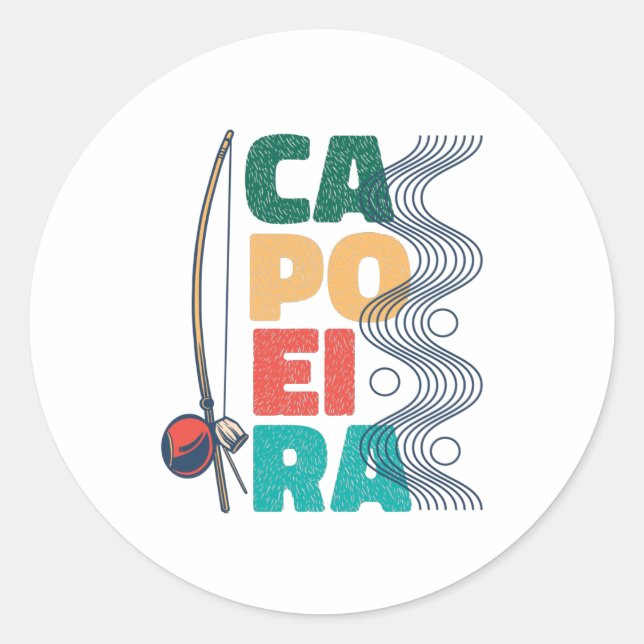 STICKER ROND BERIMBAU CAPOEIRA (Devant)