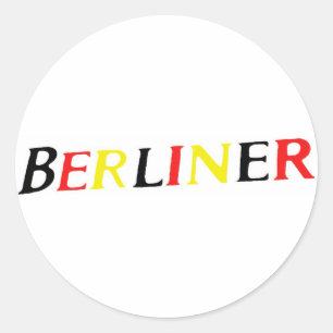 Sticker Rond Berlin, Berlinois, Allemagne en couleurs de