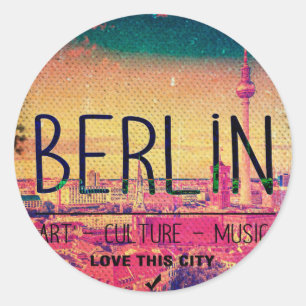 Sticker Rond Berlin, Love This City series, cercle