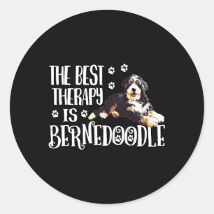 Sticker Rond Bernedoodle