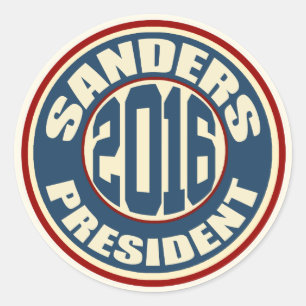 Sticker Rond Bernie Sanders à la présidence en 2016