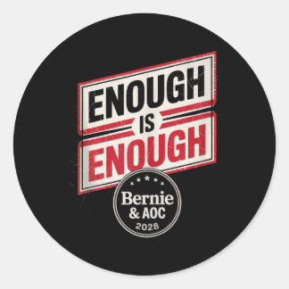 Sticker Rond Bernie Sanders Et Aoc 2028 Pour La Campagne Du Pré