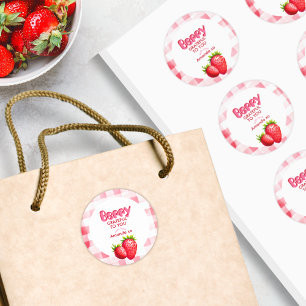 Sticker Rond Berry Grateful Bribe Tribe pique-nique fraise Merc