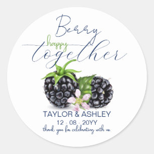 Sticker Rond Berry Happy Together Mûre Mariage