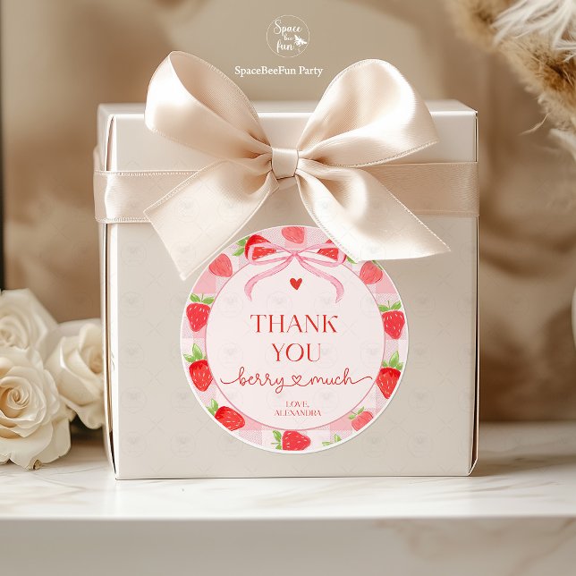 Sticker Rond Berry Strawberry  (berry strawberry sticker, strawberry round sticker, berry round sticker, strawberry classic sticker,)