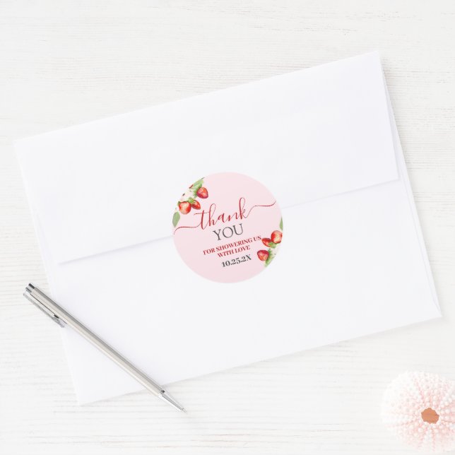 Sticker Rond Berry Sweet Baby shower (Enveloppe)