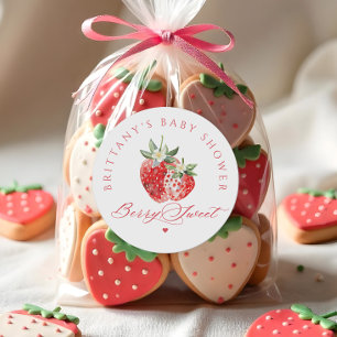 Sticker Rond Berry Sweet Baby shower