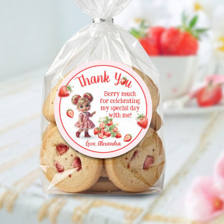 Sticker Rond Berry Sweet Birthday - Baby Blonde