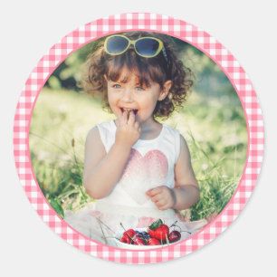 Sticker Rond Berry Sweet Strawberry 1er fête d'anniversaire