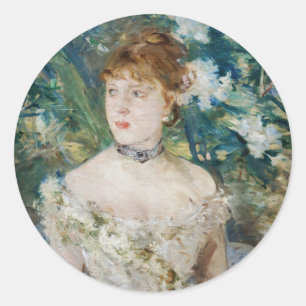 Sticker Rond Berthe Morisot - Jeune fille dans une balle