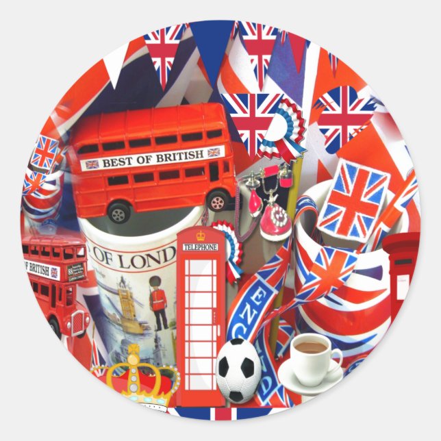 Sticker Rond Best of British Souvenirs (Devant)