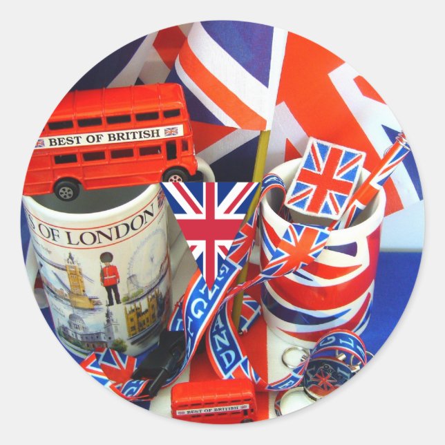 Sticker Rond Best of British Souvenirs (Devant)