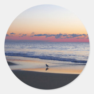 Sticker Rond Bethany Beach Sunrise I