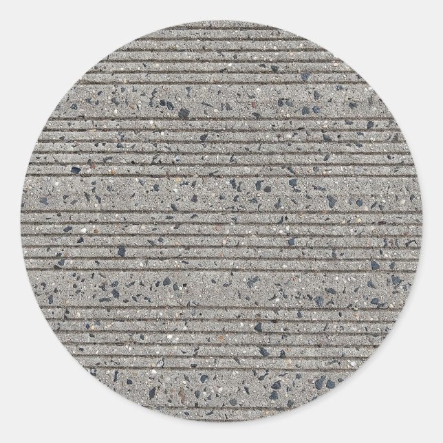 Sticker Rond Béton Gris Cimetière Trottoir (Devant)