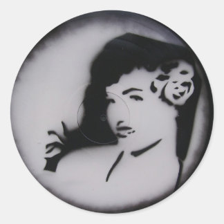 Sticker Rond bettie page