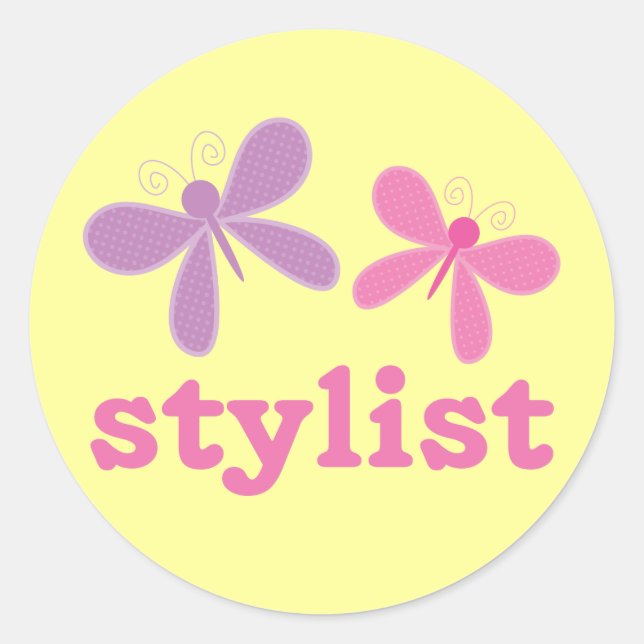 Sticker Rond Beurre Belle Styliste (Devant)