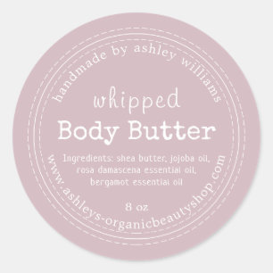 Sticker Rond Beurre corporel artisanal Bio Entreprise Purple