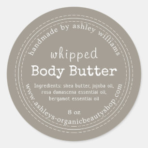 Sticker Rond Beurre Corporel Fait Main Biologique Entreprise La