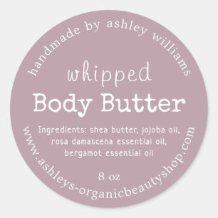 Sticker Rond Beurre Corporel Fait Main Biologique Entreprise Ma