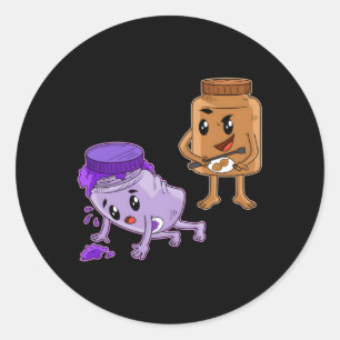 Sticker Rond Beurre d'arachide Beurre d'arachide Jelly