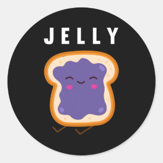 Sticker Rond Beurre D'Arachide Et Jelly Meilleur Ami
