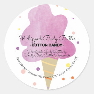Sticker Rond Beurre de bonbon en coton Bain Marquage Emballage