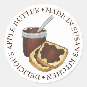 Sticker Rond Beurre de pomme maison délicieux Pennsylvanie Néer