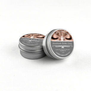 Sticker Rond Beurre Soap Cosmétique Gris Royal Lashes Princesse