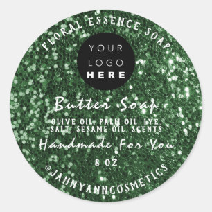 Sticker Rond Beurre Soap Cosmétique Logo fait main Parties scin